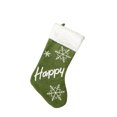thumbnail image 1 of Kearding Felpa Navidad Goodie Bolsa Colgador Calcetines Regalos Embalaje Colgante Colgante Copo de nieve Letras en inglés Medias de almacenamiento Fiesta CONTENTO, 1 of 6