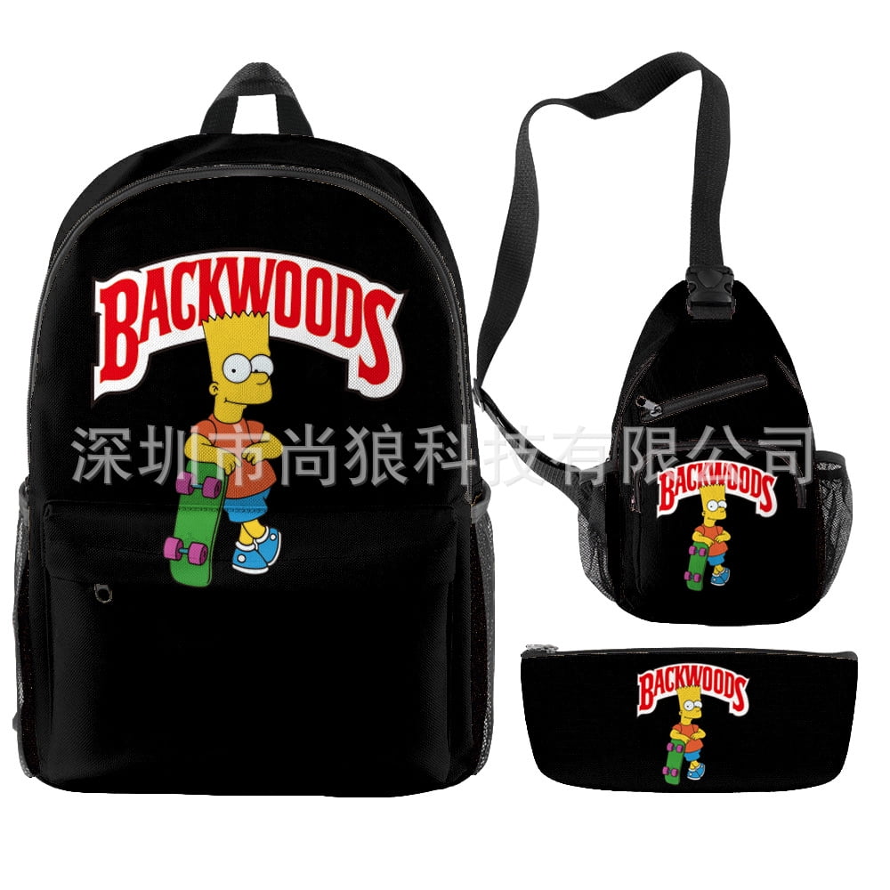 BACKWOODS Backpack Rick And Morty Student Bag Computer Bag Vinsniv Walmart