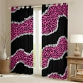 thumbnail image 2 of jejeloiu Wild Cheetah Pattern Blackout Curtains Set of 2 (52x84 Each),Modern Abstract Aesthetic Window Curtains,Pink Black Curtains and Drapes For Boys Girls,Super Cozy Room Decor, 2 of 6