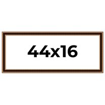 44x16 Frame Gold Brown Plein Air Vintage Solid Wood Picture Frame | 1.75 Inches Moulding Width |