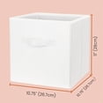 thumbnail image 3 of STOWM 11”x11”x11” 6-Pack Foldable Storage Bins Collapsible Closet & Toy Organization Boxes Space Saving Fabric Cubes for Shelves Beige, 3 of 6