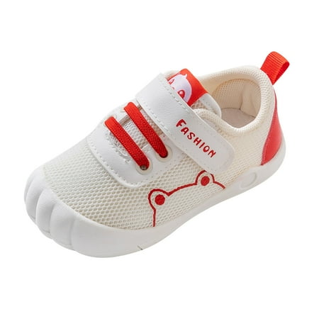kamemir Shoes for Baby Baby Shoes Boys Girls First Walking Shoes Non-Slip Toddler Shoes Breathable Sneakers Shoes Crib Shoes(Red 7 )
