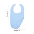 thumbnail image 3 of Gray Adult Stain-Resistant Neck Wear Bib, 30X18 in Terry Cloth Bib, Spill Proof Feeding Bib for Adults, Machine Washable Absorbent Drool Bib, Features Neat White Trim and Flexible, 3 of 7