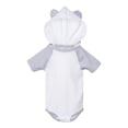 thumbnail image 1 of Rabbit Skins - Fine Jersey Infant Short Sleeve Raglan Bodysuit with Hood & Ears - 4417, 1 of 1