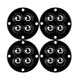 thumbnail image 2 of 4 Uds Mini Ruedas Giratorias Sin Ruido Ruedas Pequeñas Autoadhesivas (Cuenta Acero Negro), 2 of 5