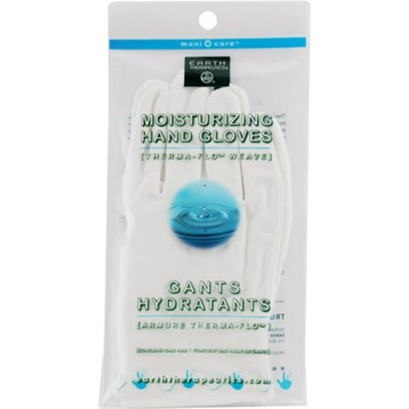 Earth Therapeutics Gants Hydratants pour les Mains Blanc - 1 Paire