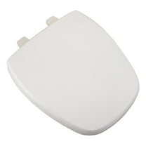 Deluxe Round Toilet Seat - White MDF Wood with Plastic Hinges - Adjustable, Durable & Easy Install - Bathroom Upgrade - C1B4R49-00