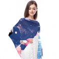 thumbnail image 4 of Starry Sky Flamingo Elegant Chiffon Silk Hair Scarves - Lightweight and Breathable - 180*73 Size - Stylish Accessory for Women, 4 of 6
