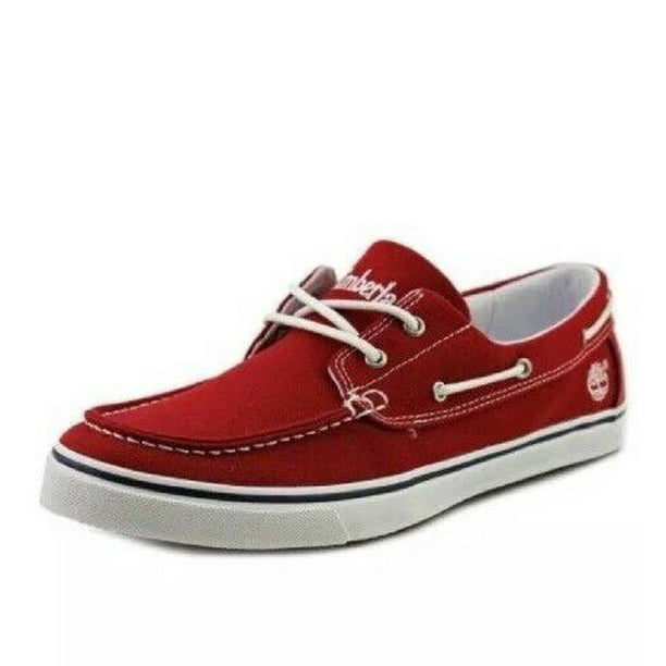 Timberland Newmarket TB06152A Men's Red Oxford Boat Shoes HS2980 -