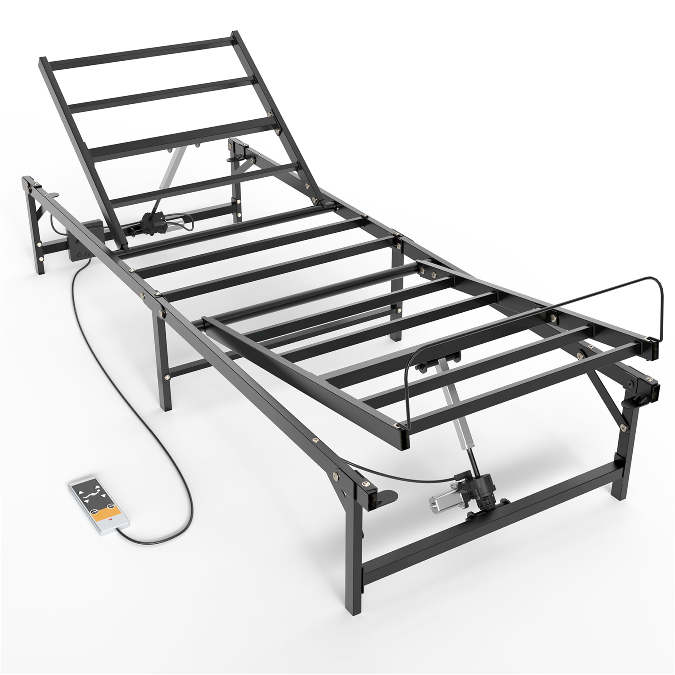 Yeahumalia Motorized Adjustable Bed Base Frame with Wireless Remote, Head and Foot Incline, Twin
