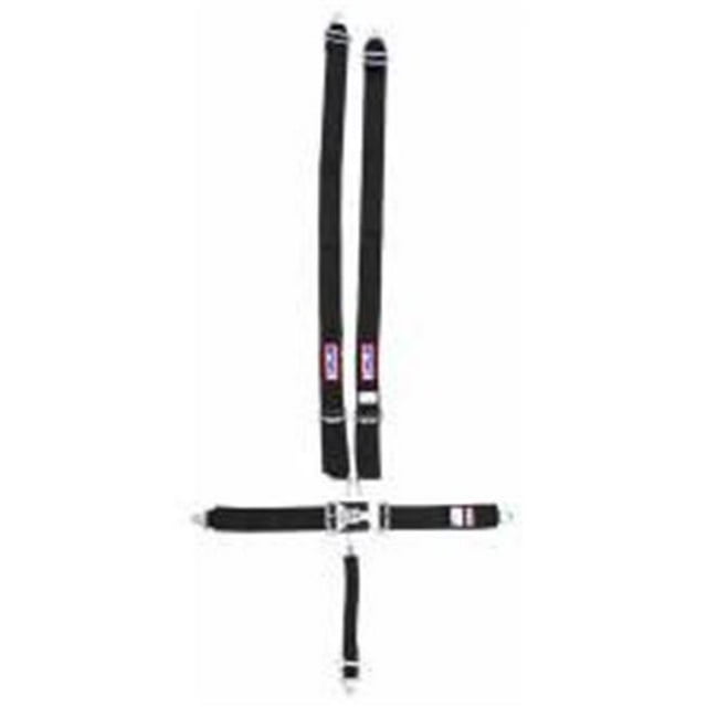 5-Point Restraint System Lap Belts Bolt-In Mount 2 in. Anti-Sub - Black