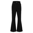 thumbnail image 4 of VSSSJ Men's Flared Pants Corduroy Wide Bell Bottom Trousers Stylish Vintage Party Pants Casual Dance Club Flare Pants Black M, 4 of 9