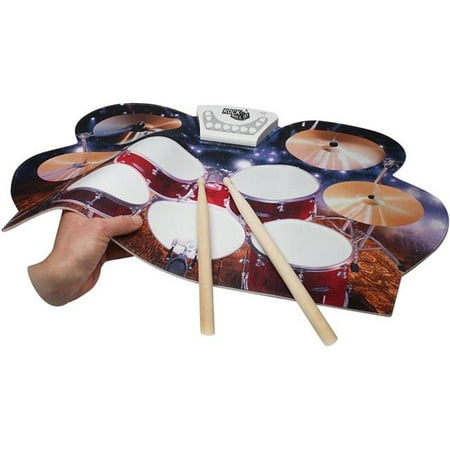 Rock And Roll It - Drum Live! Flexible, Completely Portable, battery OR USB powered drum that gives you the view of being on stage. Headphones + 2 Drum Sticks + Bass Drum & Hi hat pedals