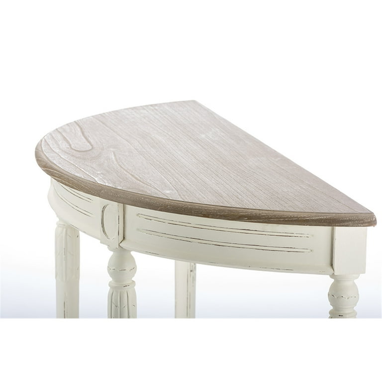 Baxton Studio Vologne Traditional White Wood French Console Table