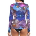 thumbnail image 2 of joogoo Womens UPF 50+ Sun Shirts Flower Patern5 Long Sleeve UV Protection Rash Guard Tops L, 2 of 7