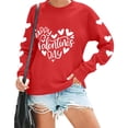 thumbnail image 7 of BLVB Valentines Day Sweatshirt for Women Love Heart Long Sleeve Shirts Casual Crewneck Loose Valentine Pullover Tops Gifts for Ladies, 7 of 7