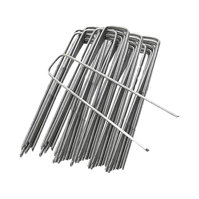 Clavijas De Jardín Para Membrana De Control De Malas Hierbas, Clavo En Forma De U, Acero Inoxidable, 50 Uds., Perfectas Para Césped, Paisaje