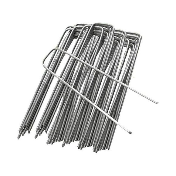 Clavijas De Jardín Para Membrana De Control De Malas Hierbas, Clavo En Forma De U, Acero Inoxidable, 50 Uds., Perfectas Para Césped, Paisaje