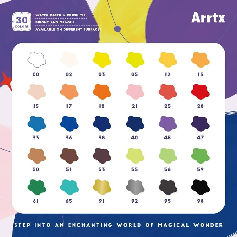  Arrtx Colored Pencils Set of 72 + Acrylic Paint Markers Set of  30 Colors, Premium Art Supplies for Drawing, Sketching Shading and Coloring  Books : Arts, Crafts & Sewing