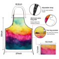 thumbnail image 3 of Colorful Tie Dye Wave Pattern Apron-Garden Aprons for Women with Pockets-Cotton Linen Waterproof Kitchen Cooking Gardening Aprons Adjustable for Kitchen,Cooking,BBQ and Salon 33x27 Inch, 3 of 5