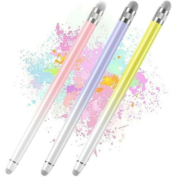 xzyuan 3PCS Stylus Pen for Touchscreen,Stylus Pen for iPhone/iPad/Tablet Android/Microsoft/Surface,Compatible with Touch Screens(Purple/Pink/Yellow)
