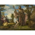 thumbnail image 3 of Veronese 18x14 Black Modern Framed Museum Art Print Titled - The Baptism of Christ, 3 of 5