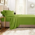 thumbnail image 3 of 5 Piece 1800 Collection Bed Sheet Set with Extra Pillowcases, Deep Pockets Fitted Sheet, 100% Soft Microfiber, Hypoallergenic, Cool & Breathable, Twin, Calla Green, 3 of 7