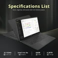 thumbnail image 3 of HP 17.3" HD+ Laptop, Intel i5-1334U, 64GB RAM, 4.28TB Storage(4TB SSD+288GB Docking Station Set), Intel Iris Xe Graphics, Number Pad, Wi-Fi 6, 720p HD Camera, Win 11, Jet Black, 3 of 9