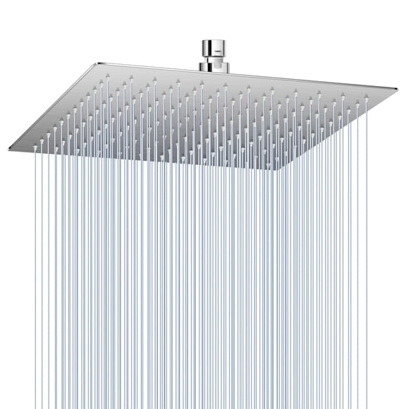 Cabezal de ducha KINLIV Rain de níquel cepillado, 30 cm, acero inoxidable