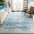 thumbnail image 3 of SAFAVIEH Madison Katina Traditional Area Rug, Teal/Ivory, 8' x 10', 3 of 9