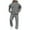 Dark Gray, variant on Mens Tracksuit 2 Piece Sweatsuit Sets Casual Hoodie Jogging Athletic Suits Brown S