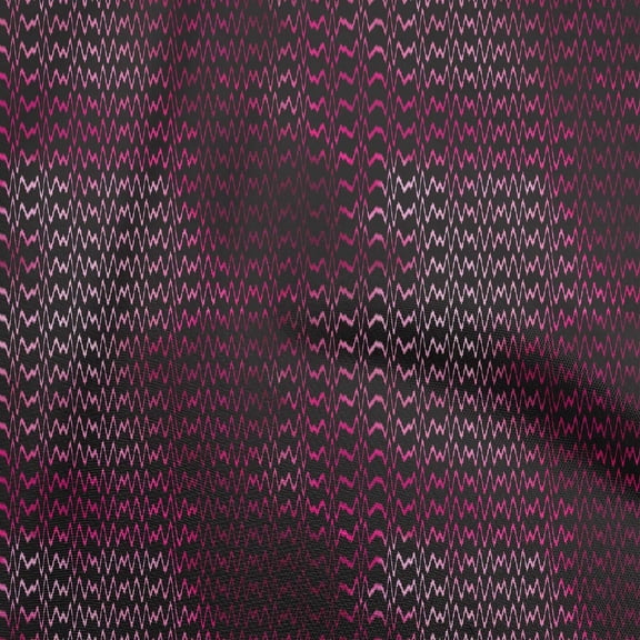 oneOone Polyester Spandex Black Fabric Ikat Quilting Supplies Print Sewing Fabric By The Yard 56 Inch Wide