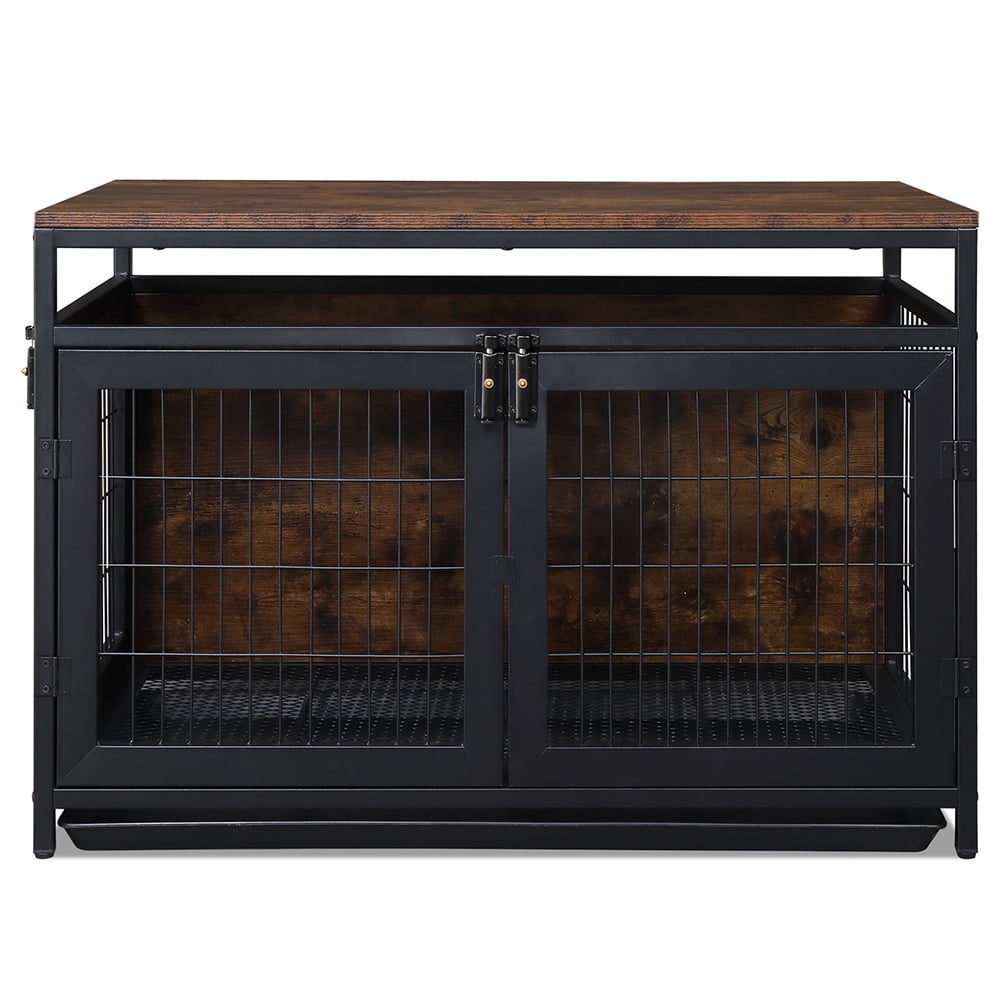 Kadyn Super Sturdy Dog Cage, 37.4 "Furniture Dog Cage, Dog Crate for Small/Medium Dogs, Three door and Three lock, Pet Crate furniture, End Table Night Stand Indoor Use, Rustic Brown Kadyn Super Sturdy Dog Cage, 37.4 "Furniture Dog Cage, Dog Crate for Small/Medium Dogs, Three door and Three lock, Pet Crate furniture, End Table Night Stand Indoor Use, Rustic Brown