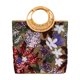 thumbnail image 1 of Bolso de mano para mujer tejido a mano, moderno bolso de playa con diseño floral para fiestas, trabajo y desplazamientos Púrpura, 1 of 9