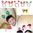 thumbnail image 4 of Christmas Headbands Reindeers Headband Santa Xmas Tree Toppers Headwear Accessories Holiday Party Photo Booth, 4 of 7