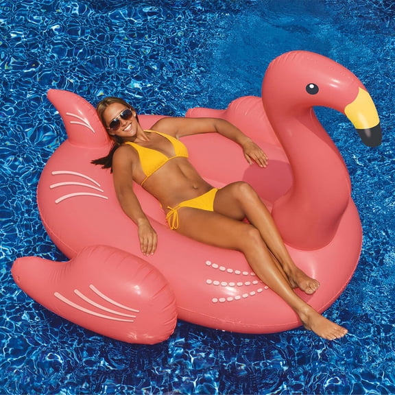 Giant Flamingo Bird Animal Ride on Swimming Pool Inflatable Float