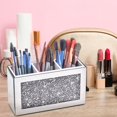 thumbnail image 4 of Organizador de brochas de maquillaje Amezey con espejo y diamantes, 4 of 6