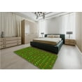 thumbnail image 5 of Ahgly Company Machine Washable Indoor Square Transitional Dark Lime Green Area Rugs, 7' Square, 5 of 7