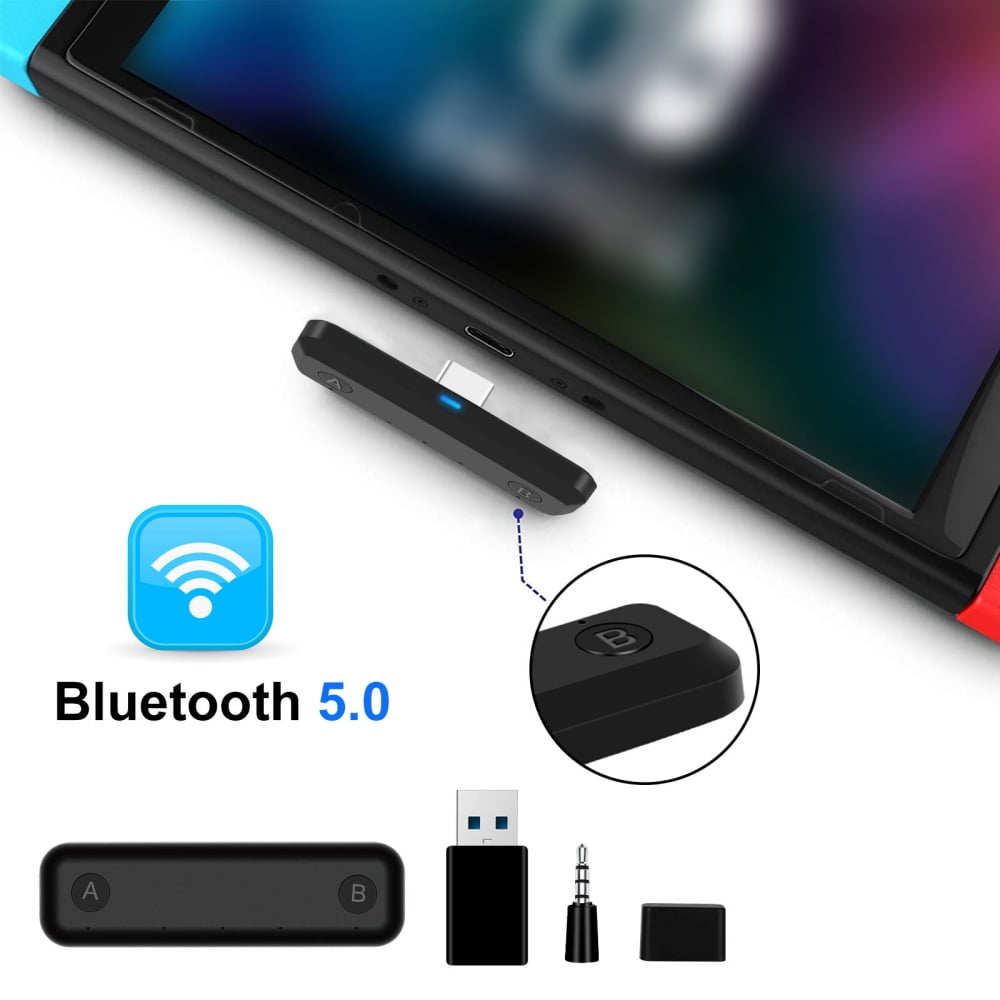 Bluetooth Adapter Compatible with Nintendo Switch/Lite, BT 5.0 Wireless Audio Transmitter with Low Latency USB C A Converter for Nintendo Switch /Lite/Switch OLED/PS4 - Walmart.com