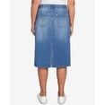 thumbnail image 5 of Alfred Dunner Womens Dark Wash Denim Midi Skirt, 5 of 6