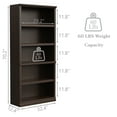 thumbnail image 5 of Bevfint Bookshelf, Open Storage 70 Inch Tall 5 Shelf Bookcase, Floor Standing Bookshelves and Bookcases, Book case for Farmhouse Library Office Bedroom Kids, Dark Cherry - 5 Tier, 5 of 6