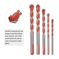 thumbnail image 4 of Unique Bargains 5pack Masonry Drill Bit Set, 3/16' to 1/2' Carbide Ceramic Drill for Ceramic Tile Orange, 4 of 6