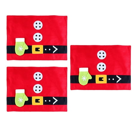 

NKBBCU Table Runners And Placemats Merry Christmas Placemats With Santa Snowman Print Non Slip Placemats Washable Placemats