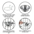 Set of 2 StainlessSteel Dog Bowls Cage, Kennel, and Crate Hanging