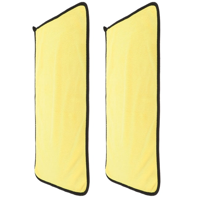 Raindrops 2Pcs Multi Use Yellow Cleaning Cloth for Bike and Motorcycle Reusable Drying Towel