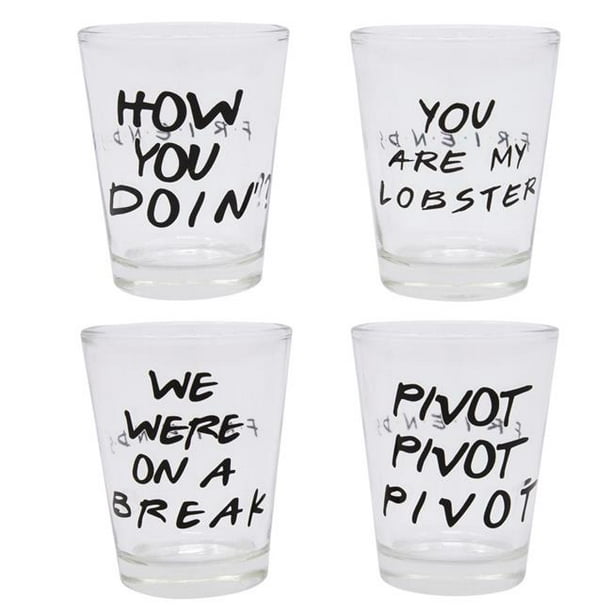Friends 49084 Shot Glass Set, Clear - Pack of 4 