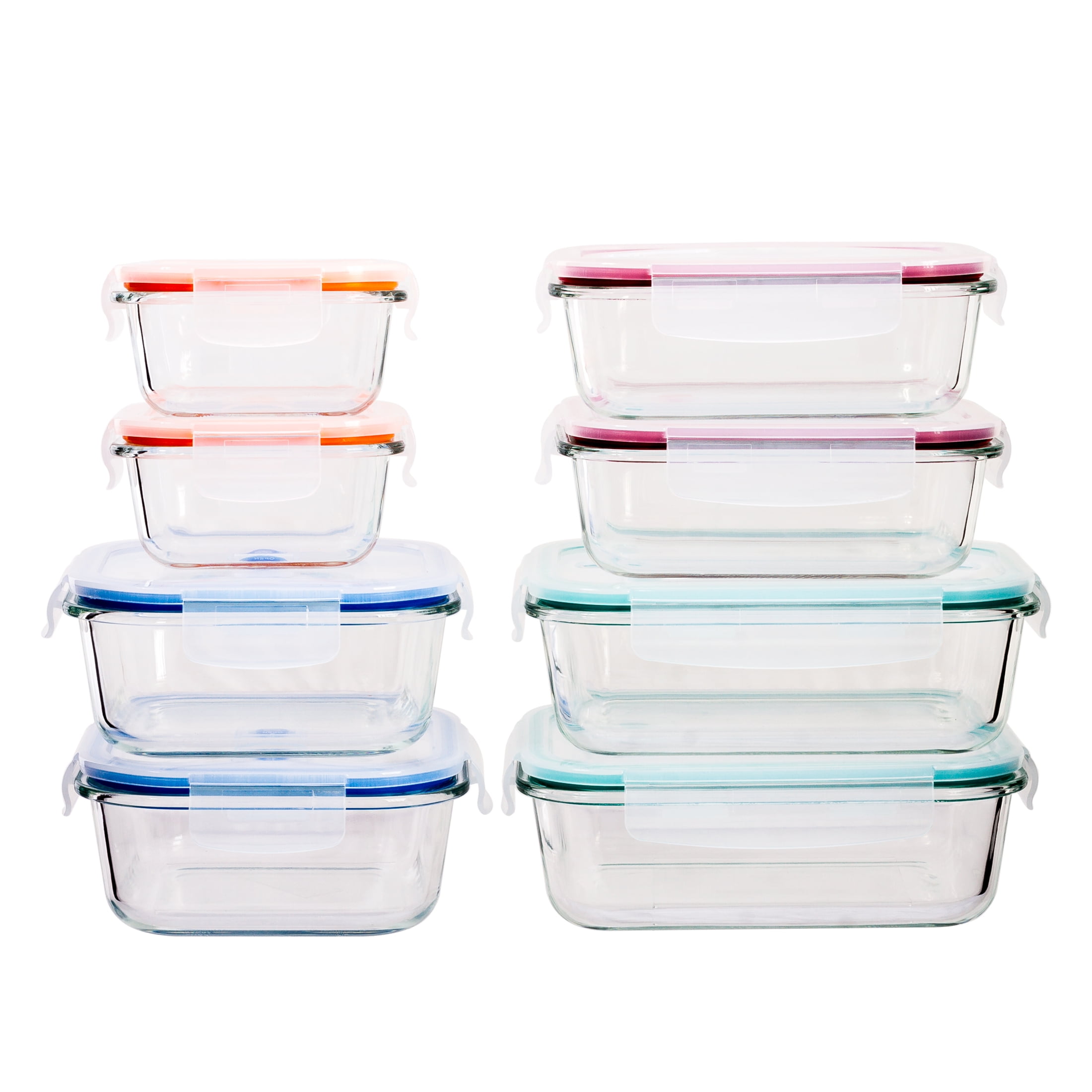 Imperial Home 8 Pc Plastic Storage Containers with Lids, Food Storage  Container Set, Kitchen Organization, Meal Prep, Blue Airtight Lock Lid