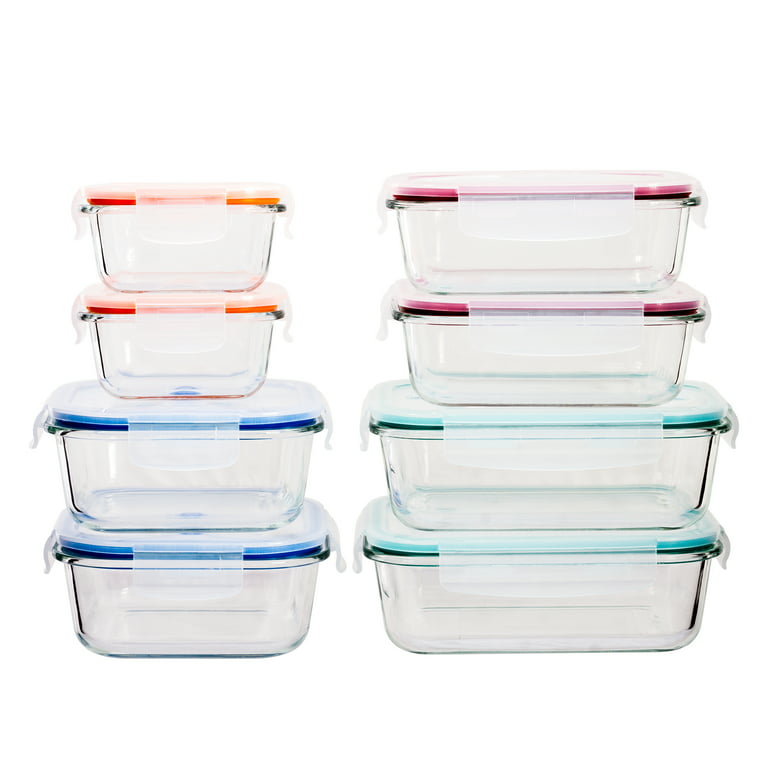 Oven Safe Glass Food Storage Container Set with Plastic Lids - 4 Pack, 4 PC  - Harris Teeter