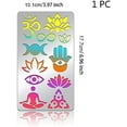 thumbnail image 4 of 1pc Lotus Flower Stainless Steel Stencil Yoga Metal Stencil Reusable Templates Eye Stencils for Painting Wood Burning, 4 of 9