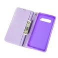 thumbnail image 5 of Zipper Wallet Case for Samsung Galaxy S10 Phone, Allytech Bling Glitter Leather Case with 9 Credit Card Holder Flip Magnetic Closure Stand Cover with Cash Pocket and Hand Strap, Purple, 5 of 7